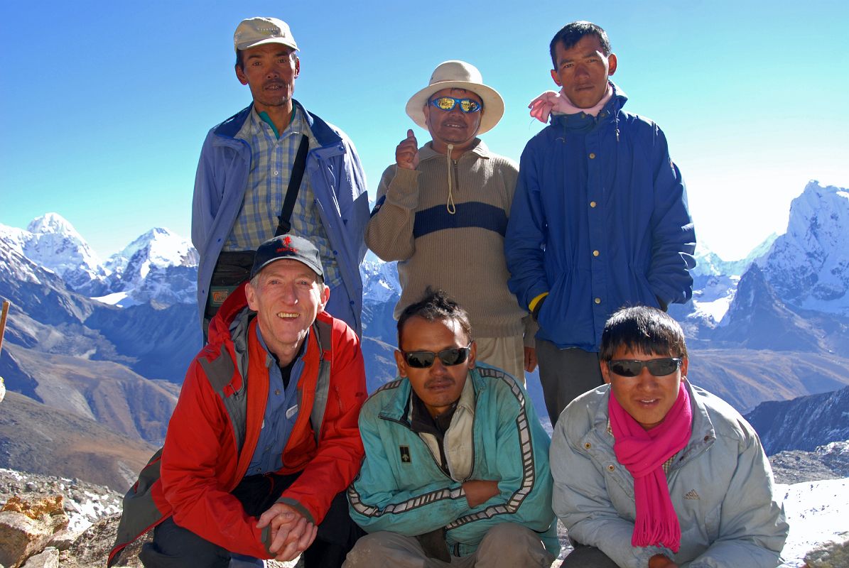 Renjo La 1 Jerome Ryan, Chandraman, Dumbar, Climbing Sherpa Palden, Guide Gyan Tamang, Pasang
